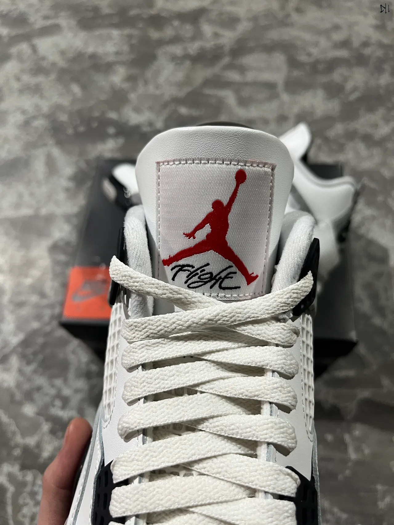 Air Jordan 4 White Cement Speckle Basketball Shoes 4