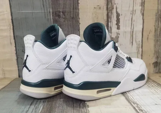 Air Jordan 4 White Dark Teal Basketball Shoes 6