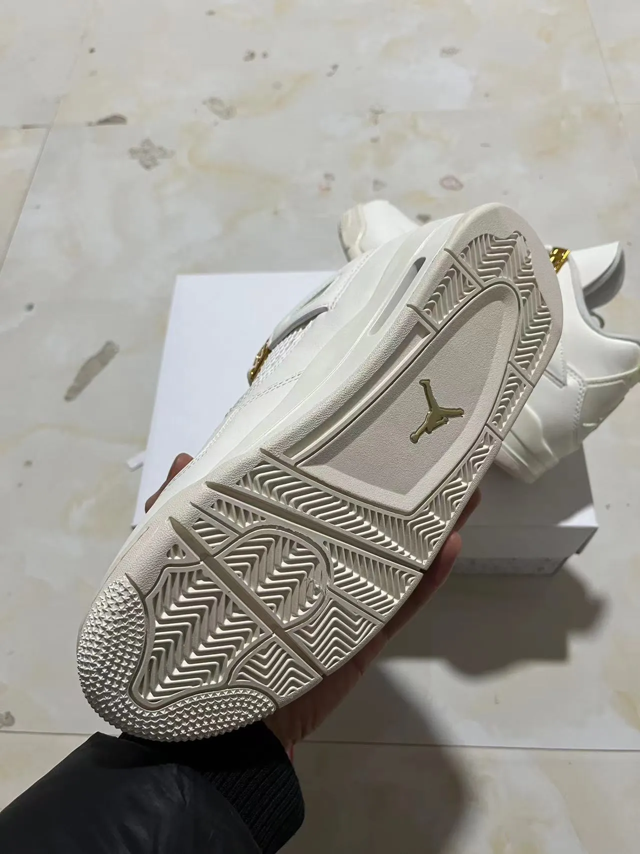 Air Jordan 4 White Gold Basketball Shoes 6