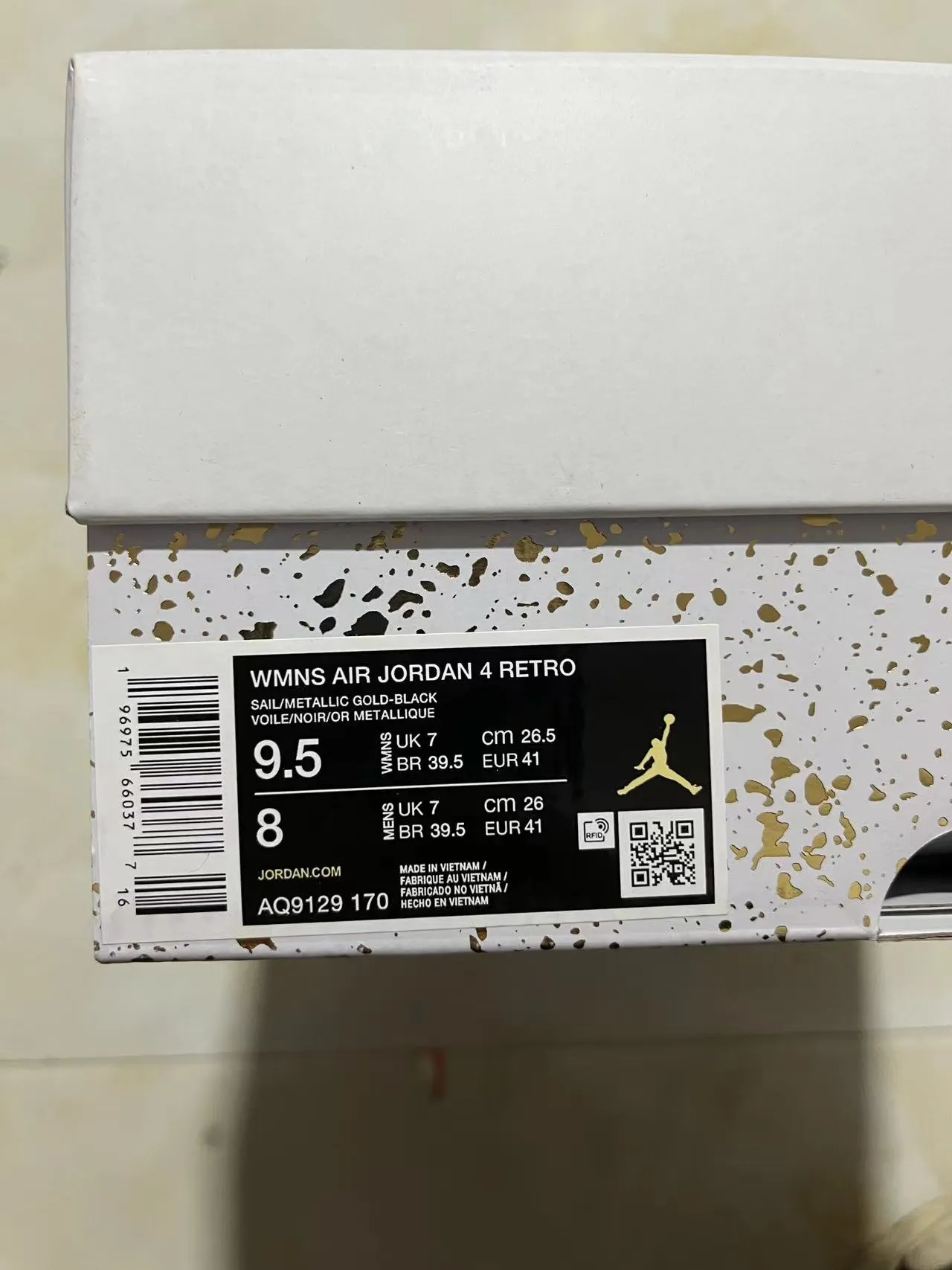 Air Jordan 4 White Gold Basketball Shoes 11