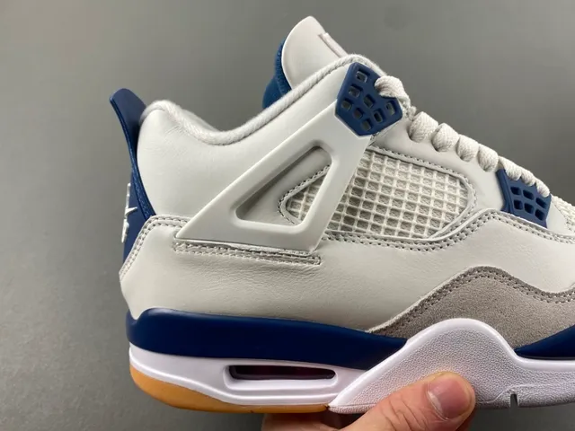 Air Jordan 4 White Navy Gum Basketball Shoes 3