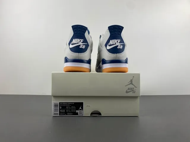 Air Jordan 4 White Navy Gum Basketball Shoes 17