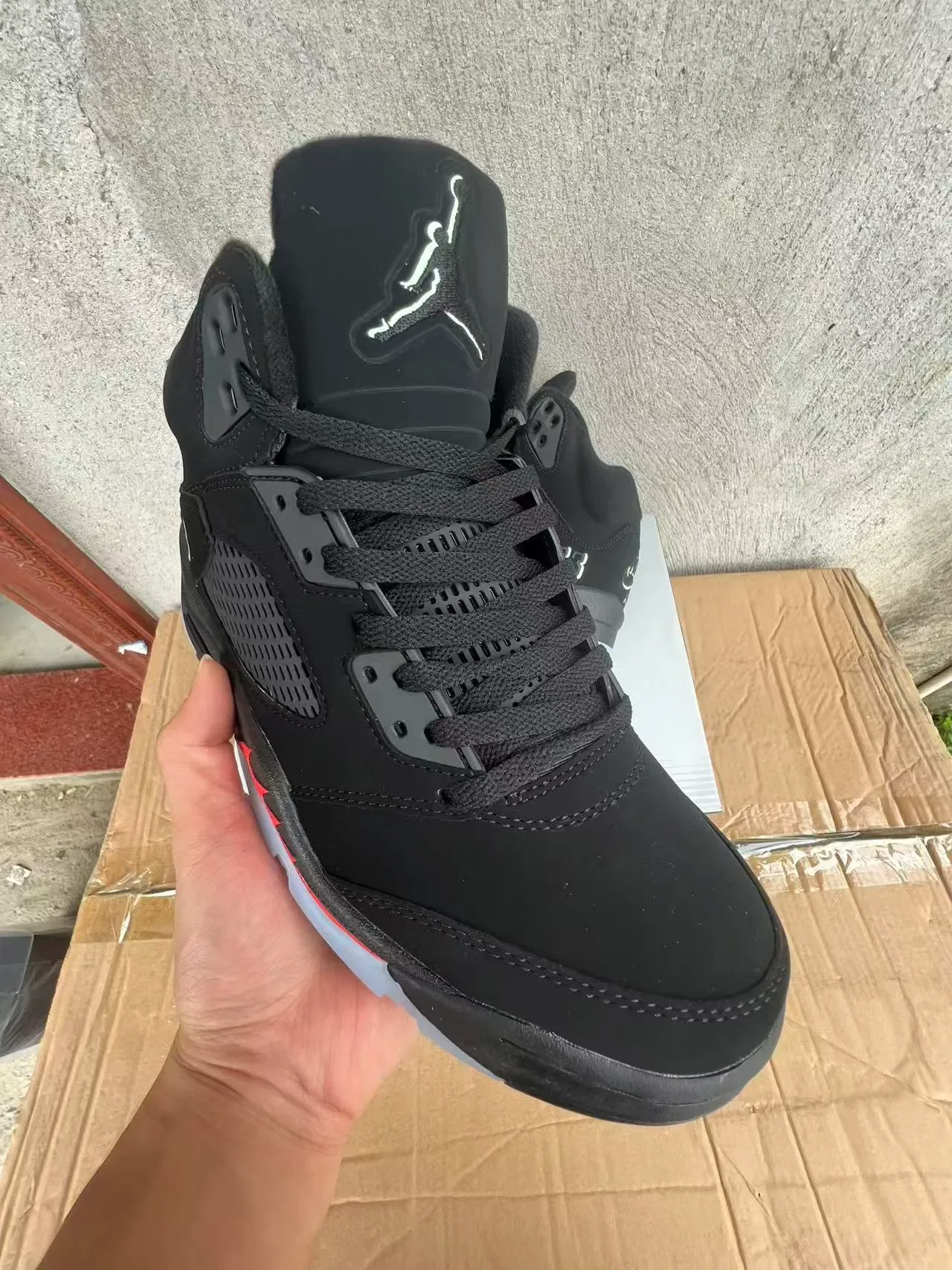 Air Jordan 5 Black Red Flame Zapatillas de Baloncesto 2