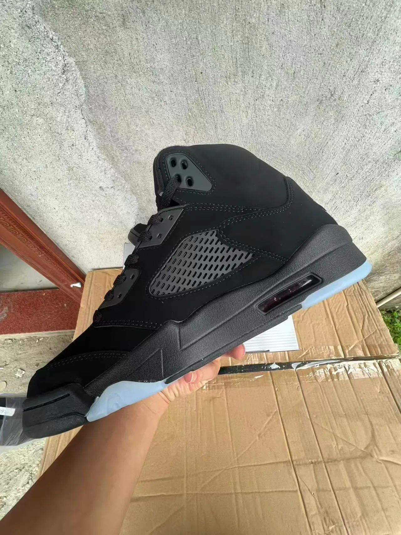 Air Jordan 5 Black Red Flame Zapatillas de Baloncesto 5
