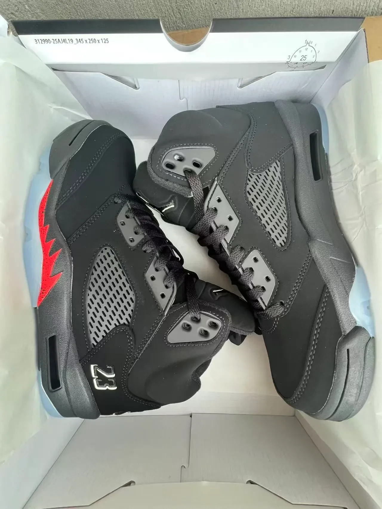 Air Jordan 5 Black Red Flame Zapatillas de Baloncesto 9