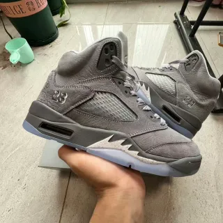 Air Jordan 5 Gray Speckled Icy Blue Basketball Shoes