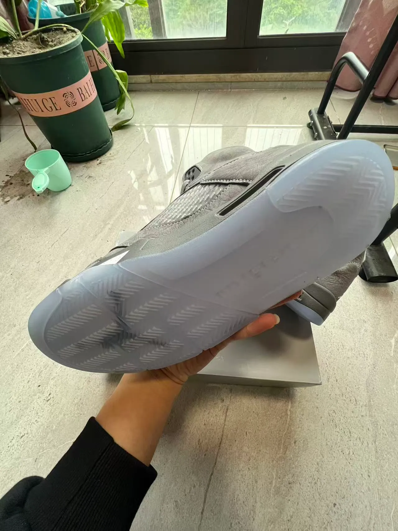 Zapatillas de baloncesto Air Jordan 5 gris moteado azul hielo 6