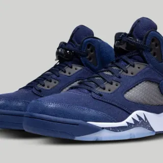 Air Jordan 5 Navy Blue High-Top Basketball Shoes