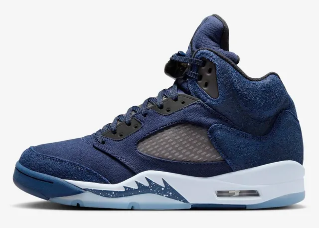 Air Jordan 5 Navy Blue High-Top Basketball Shoes 2