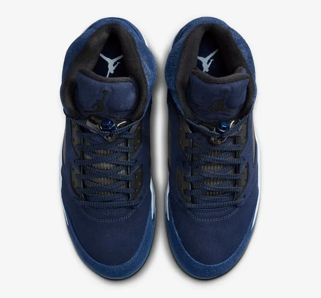 Air Jordan 5 Navy Blue High-Top Basketball Shoes 5