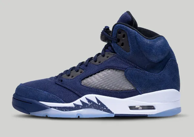 Air Jordan 5 Navy Blue High-Top Basketball Shoes 10