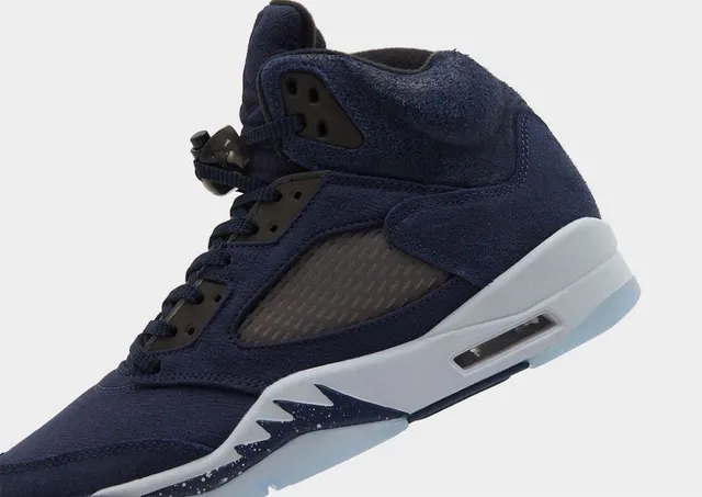 Air Jordan 5 Navy Blue High-Top Basketball Shoes 12