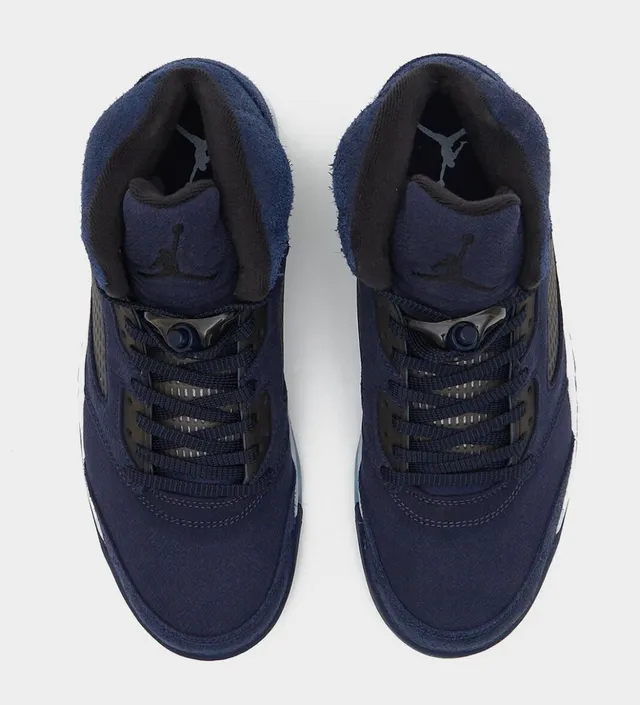 Air Jordan 5 Navy Blue High-Top Basketball Shoes 13