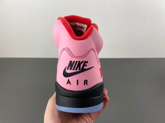 Air Jordan 5 Rose Rouge Noir Chaussures de Basket 4
