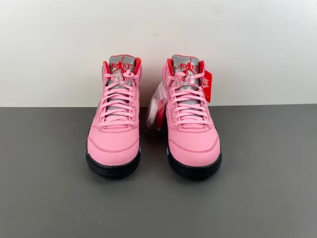 Air Jordan 5 Rose Rouge Noir Chaussures de Basket 11