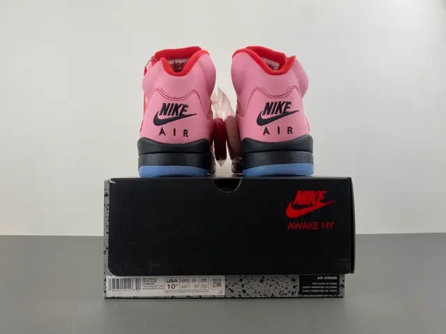 Air Jordan 5 Rose Rouge Noir Chaussures de Basket 18