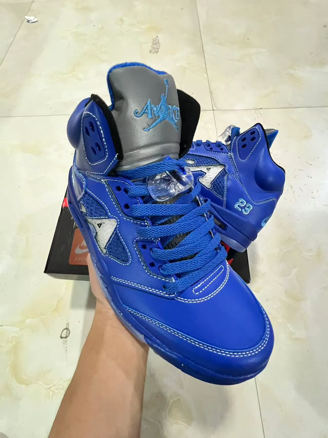 Air Jordan 5 Royal Blue NY 23 Basketball Shoes 2