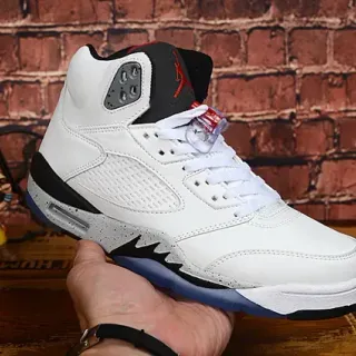 Air Jordan 5 白黑蓝篮球鞋