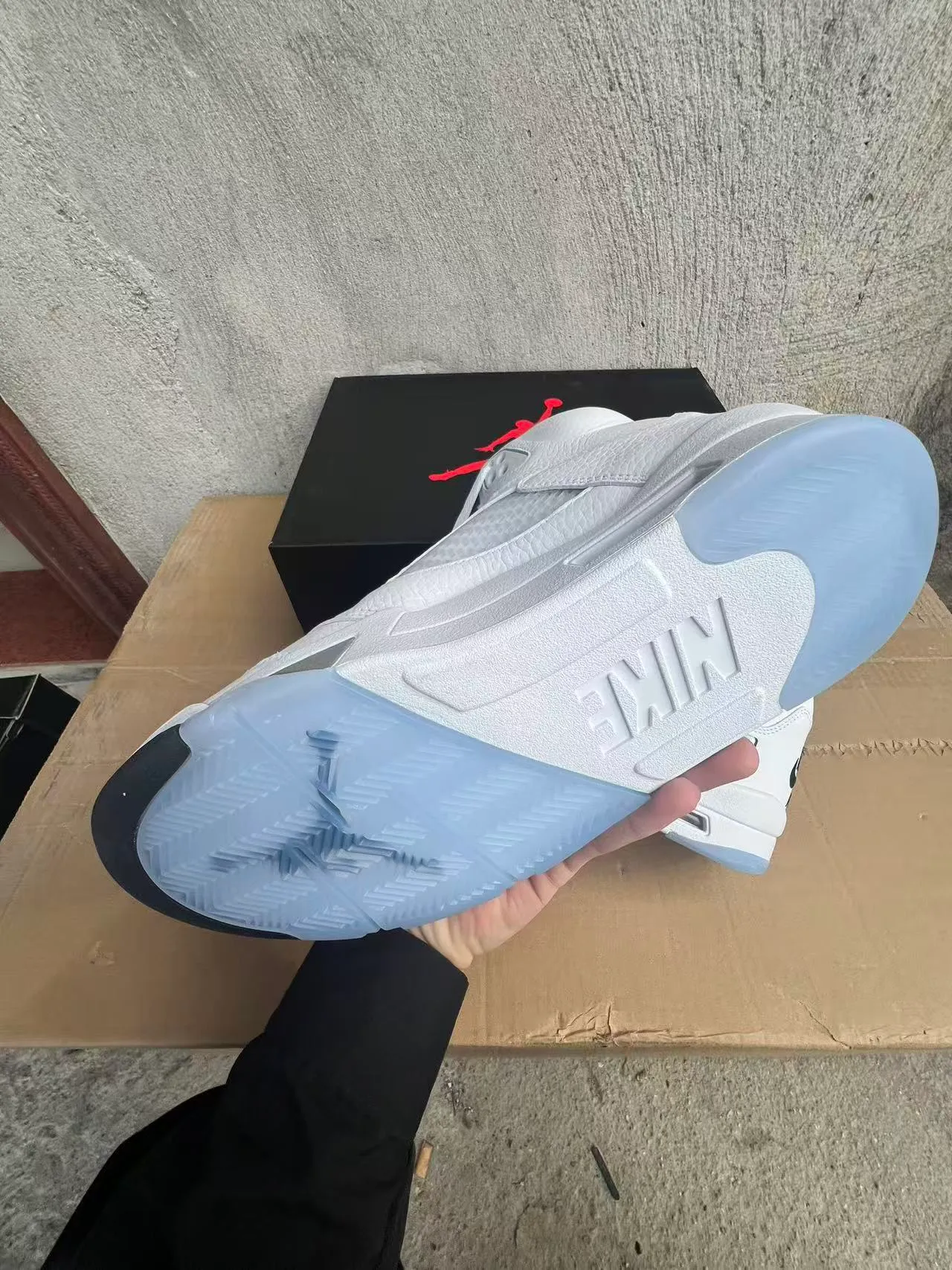 Air Jordan 5 White Light Blue Basketball Shoes 6