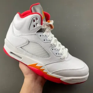 Air Jordan 5 白红橙篮球鞋
