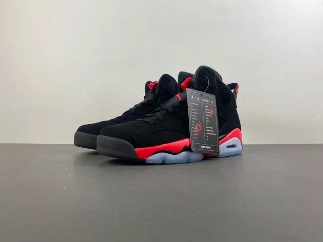 Air Jordan 6 Black Red Ice Basketball Shoes 10
