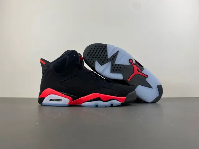 Air Jordan 6 Black Red Ice Basketball Shoes 12