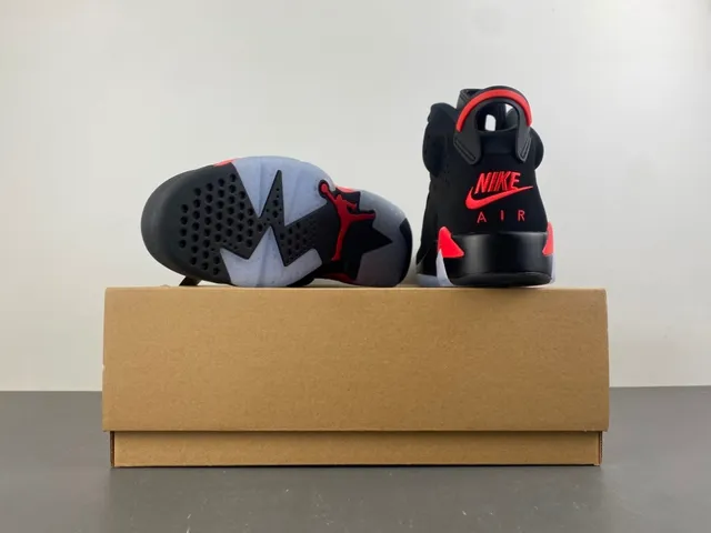 Air Jordan 6 Black Red Ice Basketball Shoes 16