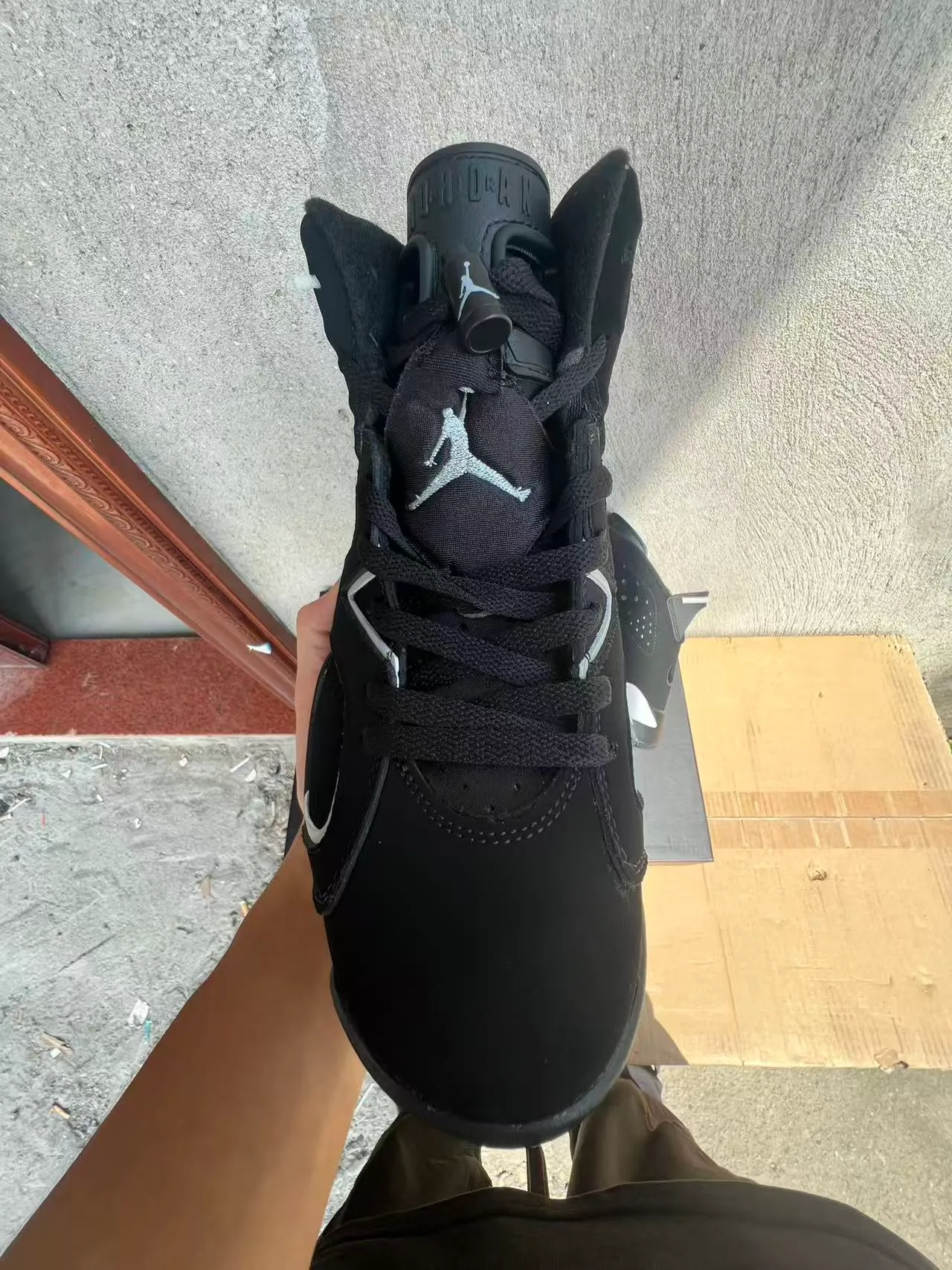 Air Jordan 6 Black White Perforated Basketball Shoes 3