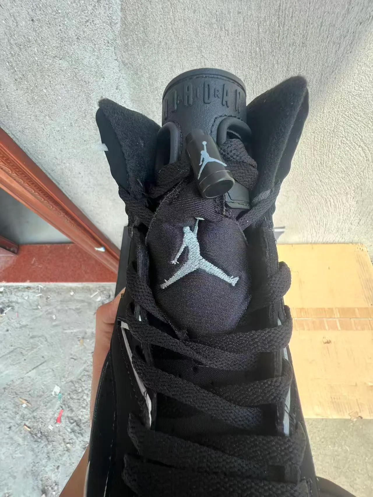 Air Jordan 6 Black White Perforated Basketball Shoes 4