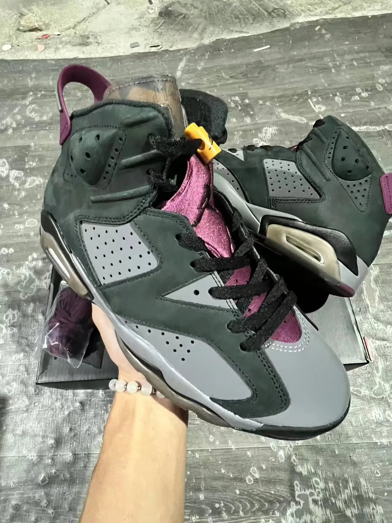 Air Jordan 6 Dark Olive et Purple Chaussures de Basketball 2