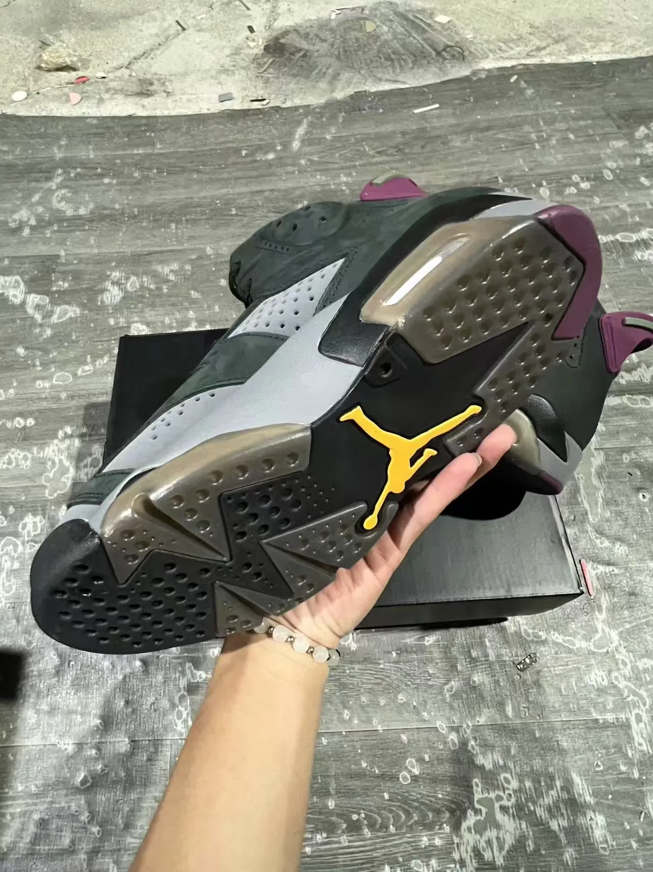 Air Jordan 6 Dark Olive et Purple Chaussures de Basketball 6