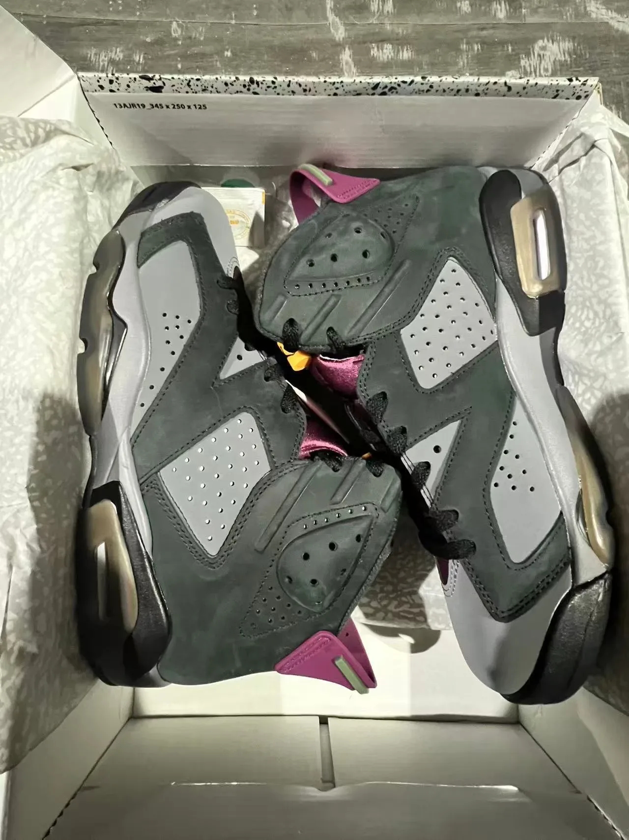 Air Jordan 6 Dark Olive et Purple Chaussures de Basketball 9