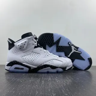 Air Jordan 6 White Black Light Blue Basketball Shoes