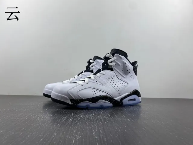 Air Jordan 6 White Black Light Blue Basketball Shoes 2