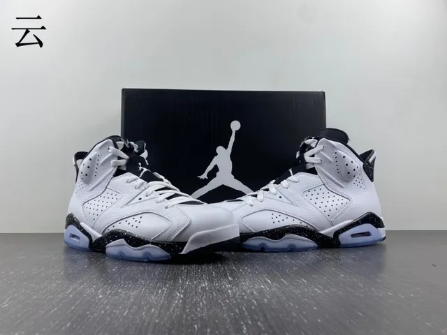 Air Jordan 6 White Black Light Blue Basketball Shoes 13