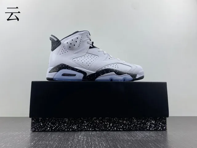 Air Jordan 6 White Black Light Blue Basketball Shoes 16