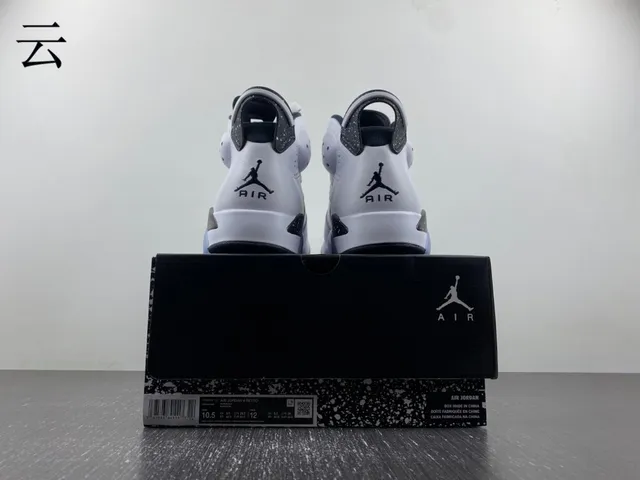 Air Jordan 6 White Black Light Blue Basketball Shoes 17