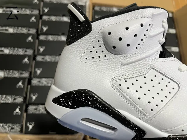 Air Jordan 6 White Black Light Blue Basketball Shoes 21
