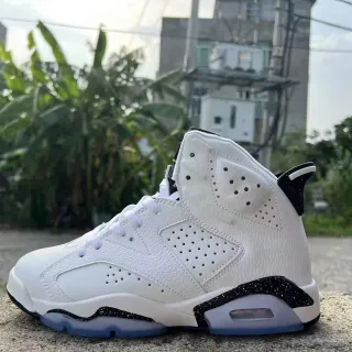 Air Jordan 6 White Black Speckle Basketball Shoes