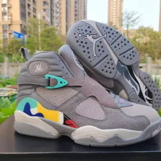 Air Jordan 8 Multicolor Heel Accent Basketball Shoes
