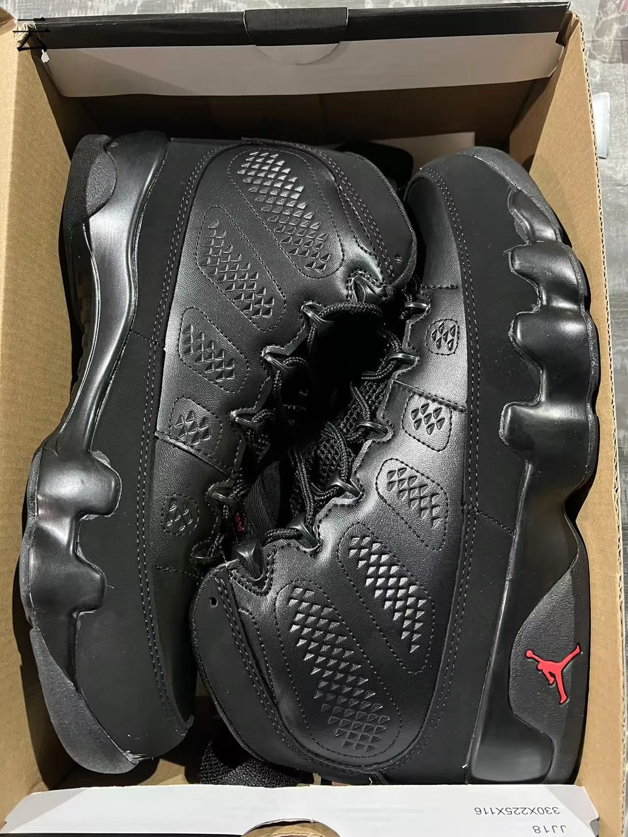 Air Jordan 9 Black Red Basketball Shoes 9