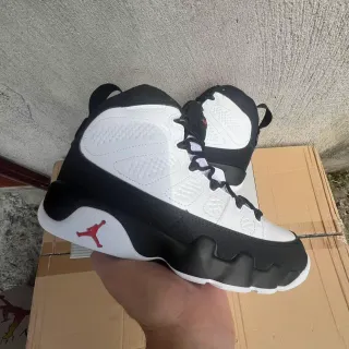 Air Jordan 9 White Black Red Basketball Shoes