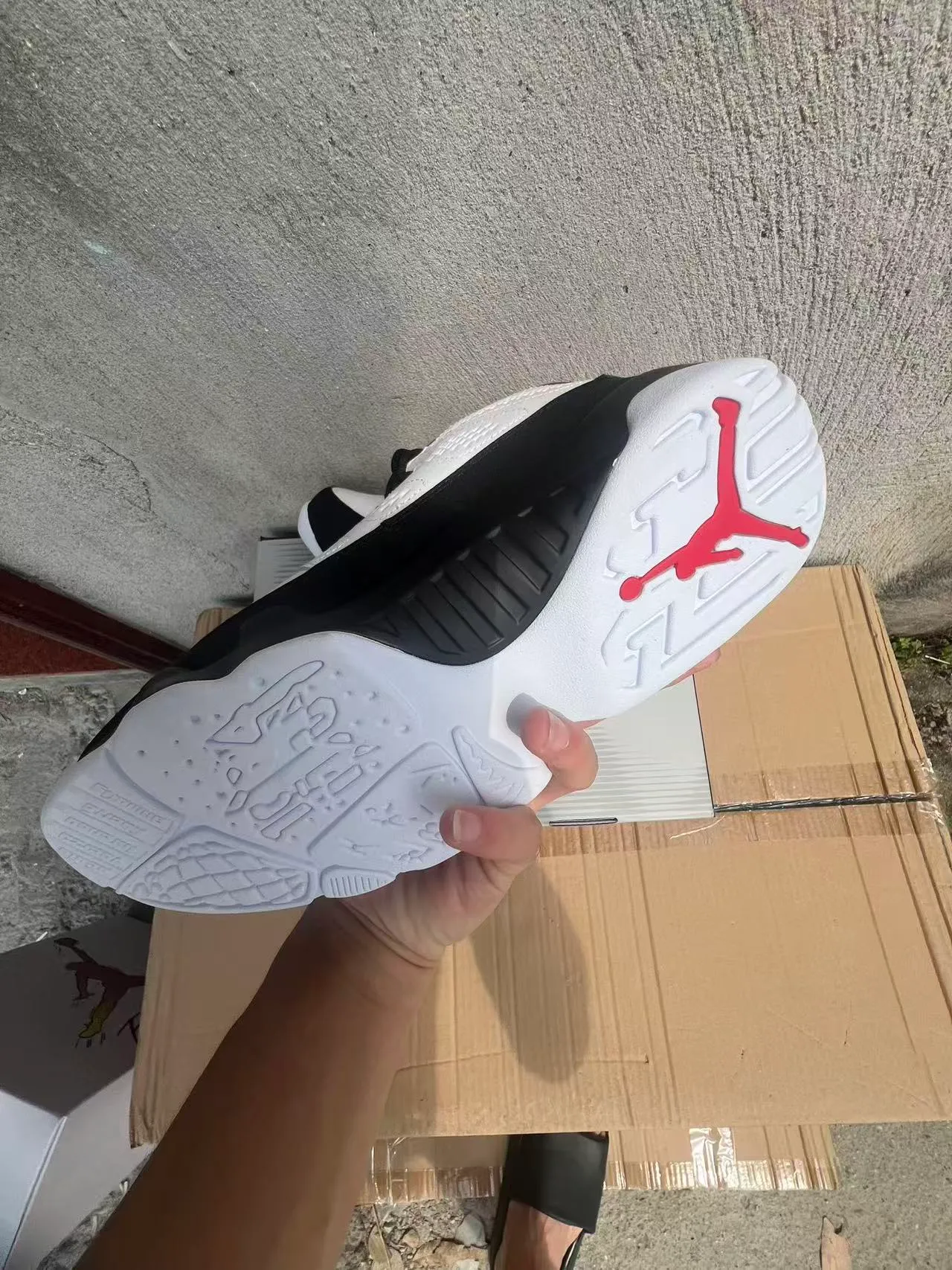 Air Jordan 9 White Black Red Basketball Shoes 6