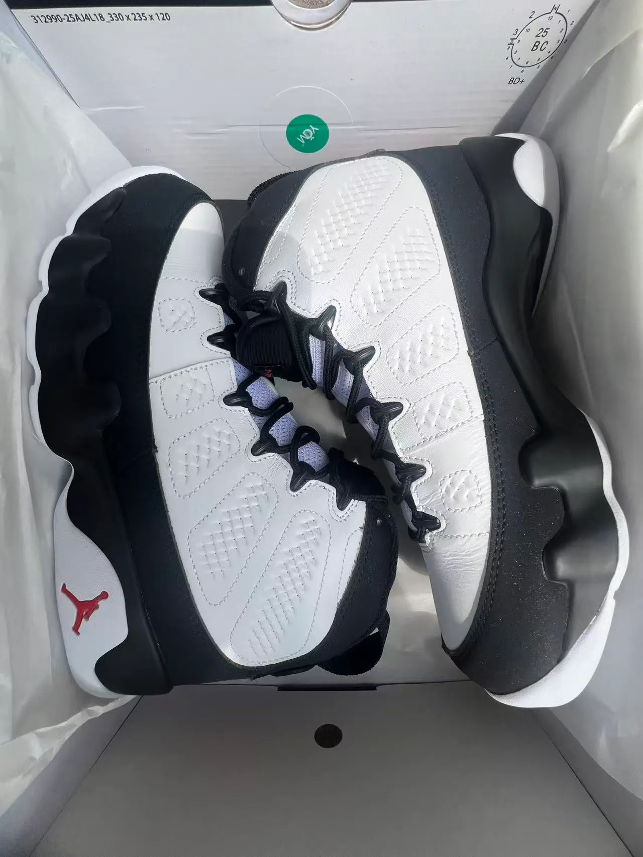 Air Jordan 9 White Black Red Basketball Shoes 9