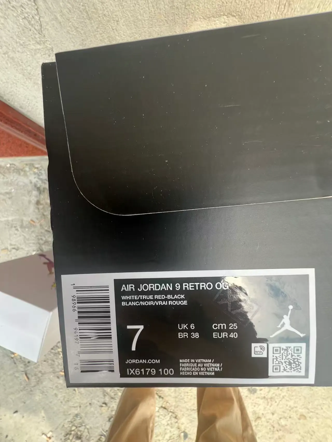 Air Jordan 9 White Black Red Basketball Shoes 10