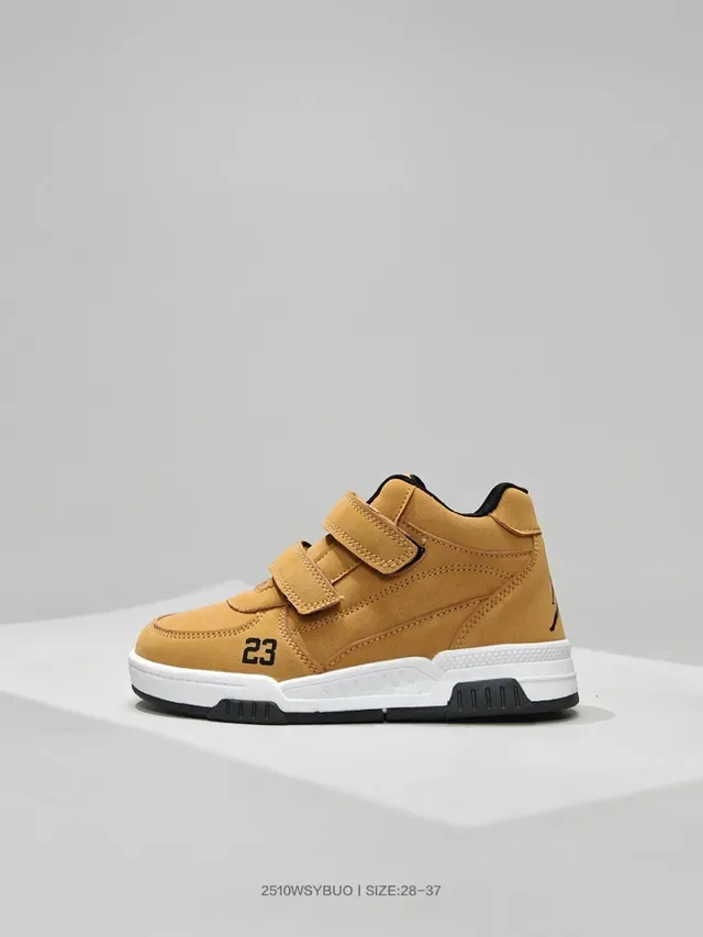 Air Jordan Black Beige Velcro Strap Closure Molded Heel Counter Lifestyle Sneakers 10