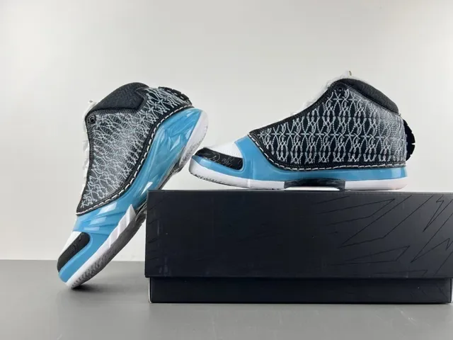 Air Jordan أسود أزرق عالي الترقوة مع وسطة شفافة حذاء كرة السلة 14