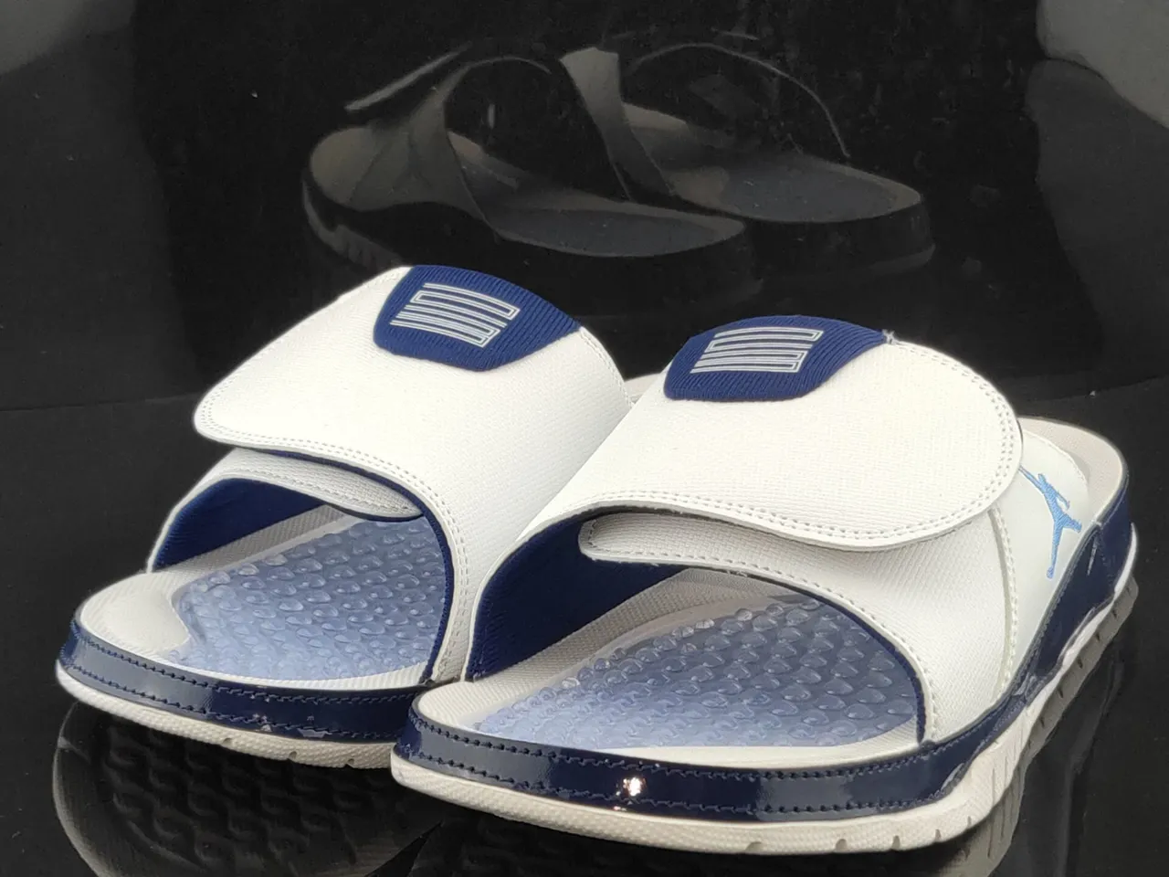 Air Jordan Hydro Slide Off-White Navy Blue Bubble Pod Slipper 2