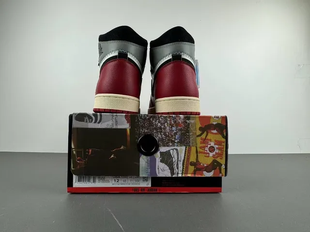 Air Jordan Red White High-Top Leather-Paneled Basketball Shoes 17