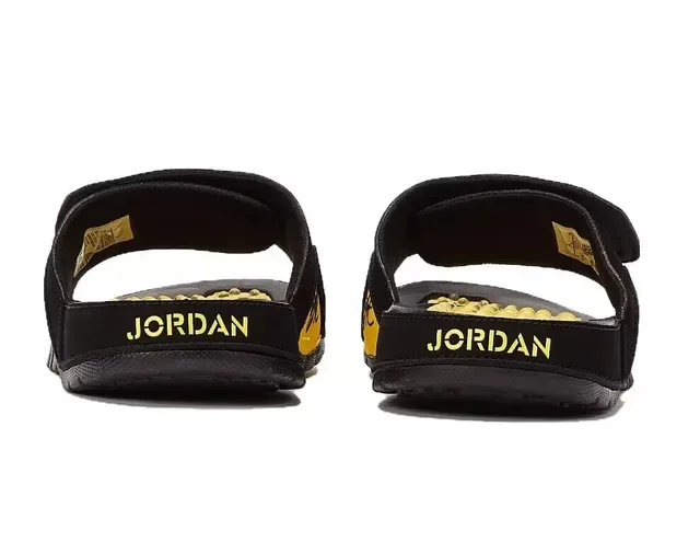 Air Jordan Slide Black and Yellow Podded Footbed Slippers 8